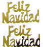 Feliz Navidad Gold Metallic Word Confetti