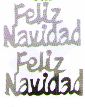 Feliz Navidad Silver Metallic Word Confetti
