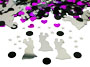 Dancing Couple with Hearts Confetti