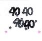 "40" Confetti, Black & Silver