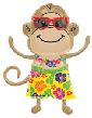 Tropical Monkey Mylar Balloon