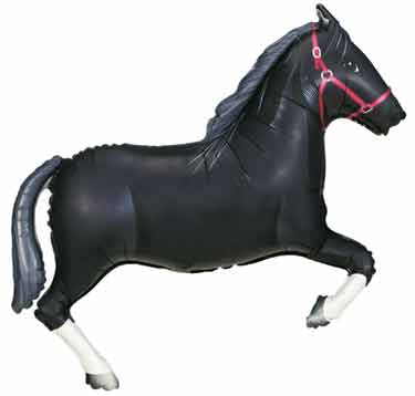 Black Horse Mylar Balloon