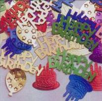 Birthday Words Confetti, Birthday Cake Confetti and Balloon Confetti