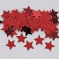 Red Metallic Star Confetti, 3/8"