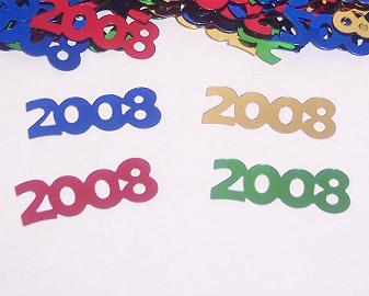 Multi Colored Metallic 2008 Confetti