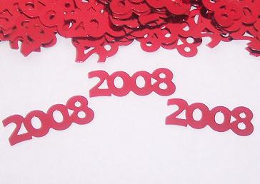 Red Metallic 2008 Confetti