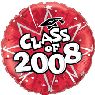 Red Graduation Balloon, Red Class of 2008