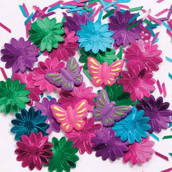 Gerbera Daisy and Butterfly Confetti