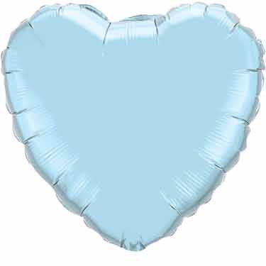Pearl Light Blue Heart Balloon