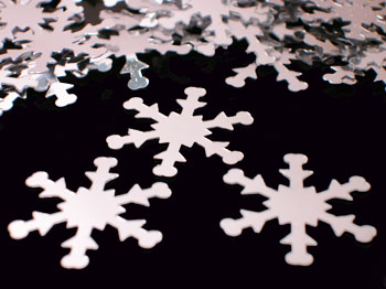 Silver Snowflake Confetti