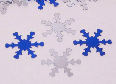 Blue and Silver Snowflake Confetti SPZ105