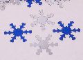 Snowfllake Confetti, Blue and Silver