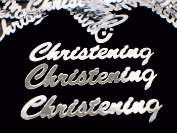 Silver Christening Confetti