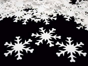 White Snowflake Confetti