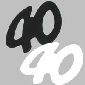 Number 40 Confetti, Black and White