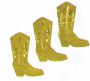 Cowboy Boot Confetti, Gold