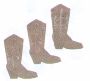 Cowboy Boot Confetti, Silver