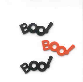 Boo Confetti, orange and black