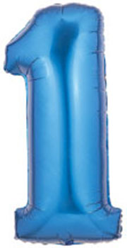 blue number 1 balloon