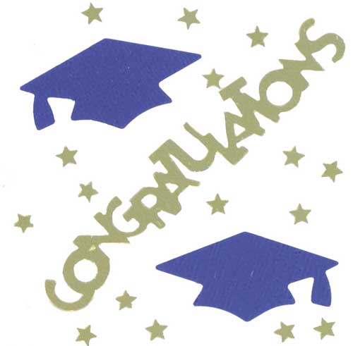 Graduation Confetti, 2015 Confetti, Metallic Confetti School Colors