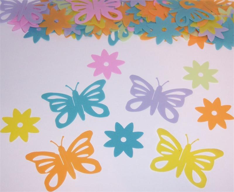 Deluxe Butterfly and Flower Confetti Large Cut Butterfly Confetti