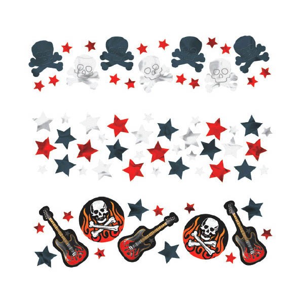 Rock Confetti, Heavy Metal Confetti, Rock Guitars Flames Skulls Rock Confetti, Heavy Metal Confetti, Rock Guitars Flames Skulls