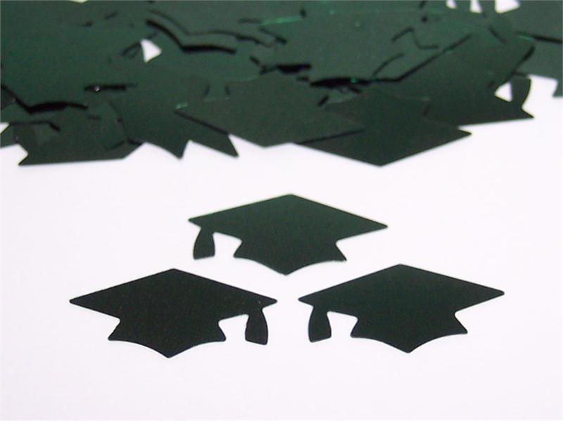 Forest Green Graduation Confetti, Metallic Hunter Green Confetti