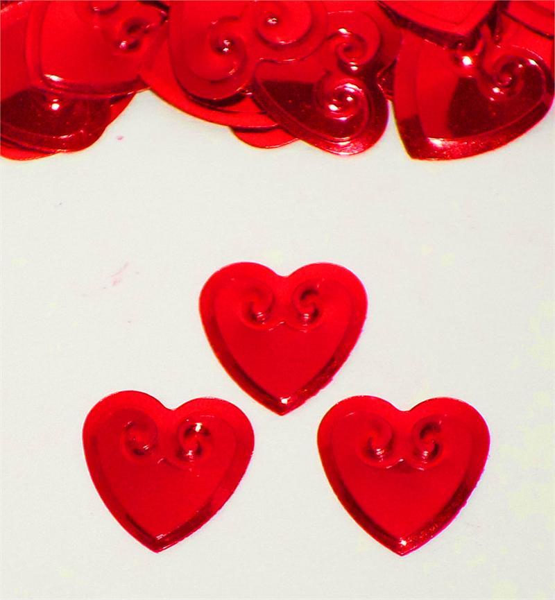 Red Fancy Heart Confetti Bulk Red Heart Confetti