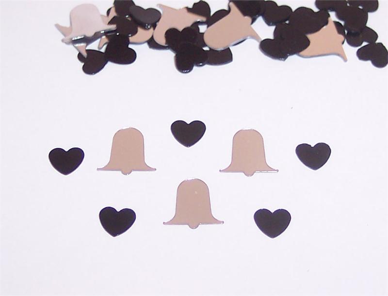 Black and Silver Wedding Confetti 