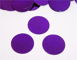 Large Round Purple Metallic Confetti