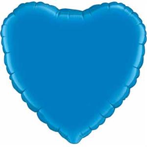 Blue Mylar Heart Balloon