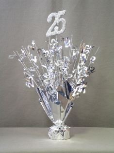 25th Anniversary Centerpiece Spray with Base