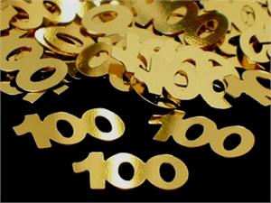 100 Confetti Gold Metallic