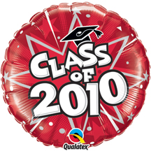 Red Graduation Balloon, Class of 2010
