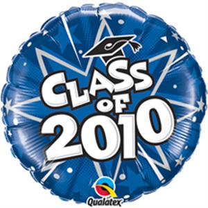 Blue 2010 Balloons, Graduation Balloons