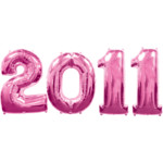 Pink 2011 Number Balloons