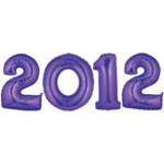 Purple Number 2012 Balloons