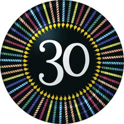30th Birthday Cake Plates
