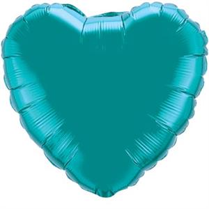 teal heart balloon