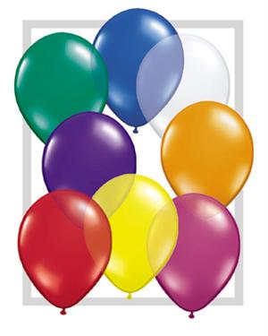 Jewel Tone Balloons, 5" round balloons in 100 count bags
