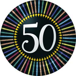 50th Birthday Cake Plates