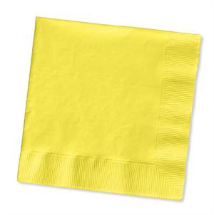 Yellow Napkins, Small Cake Napkins, 50 Count