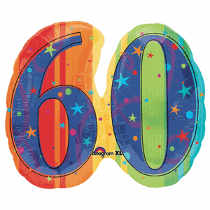 Number 60 Balloon Number 60 Balloon