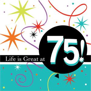 75th Birthday Napkins