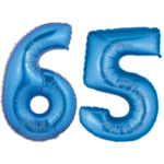 Blue Number 65 Balloon, 40"