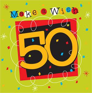 50th Birthday Napkins Bold