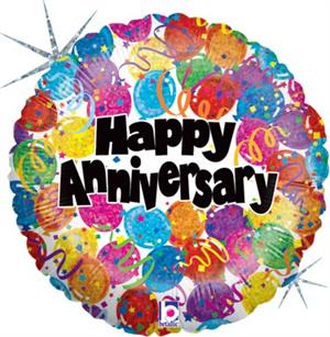 Bright Happy Anniversary Balloons