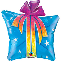 Mylar Balloon shaped like a Gift