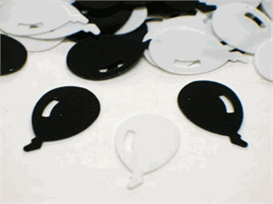 Black and White Balloon Confetti Black and White Balloon Confetti