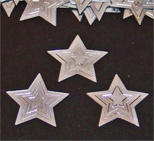 Embossed Silver Star Confetti Embossed Silver Star Confetti